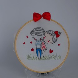 Tableau broderie sur cadre artisanal Tableau broderie sur cadre artisanal