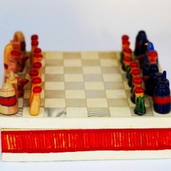 Jeu d’échecs en poterie artisanale Jeu d’échecs en poterie artisanale